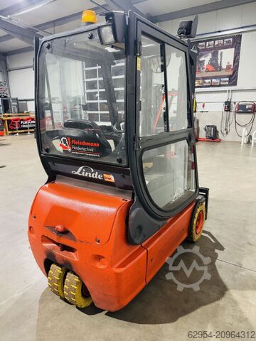 Electric 3-wheel forklift Linde E 16 C-02 Kabine Duplex