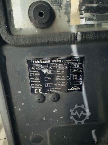 Electric 3-wheel forklift Linde E 16 C-02 Kabine Duplex
