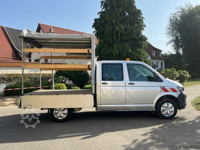 Curtain sider van VOLKSWAGEN T6 PRITSCHE+PLANE DoKa AUTOMATIK KAMERA STANDHZG
