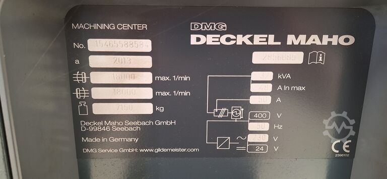 Machining Center - Vertical DECKEL MAHO DMU 40 Evo
