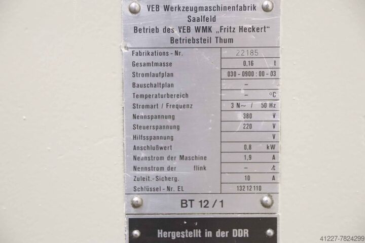 Tischbohrmaschine WMW Heckert BT 12/1