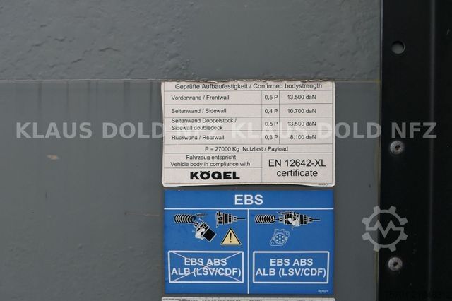 Kofferauflieger KÖGEL S 24-1 Pritsche Plane Edscha SAF-Achsen