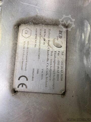 Used BCD Engineering 4,000 Litre Jacketed Reactor Body with Agitator BCD ENGINEERING 4,000 Litre