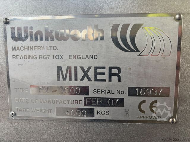 Used Winkworth PV3000 3,000 litre stainless steel process vessel WINKWORTH PV3000