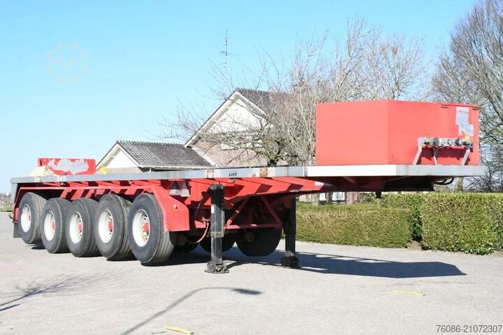 Plattformanhänger Lueck SPR75 5  5 achse BALLAST TRAILER 3x STEERAXLE!!
