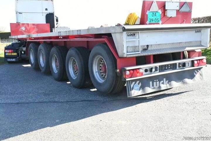 Plattformanhänger Lueck SPR75 5  5 achse BALLAST TRAILER 3x STEERAXLE!!