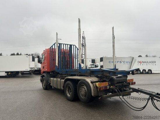Tipper truck SCANIA R440 6X2 ABROLLER, SCHALTER ,RETARDER, E5, LENK,LIFT HYVA LIFT, OHNE AUFBAU