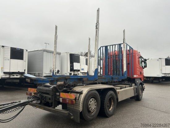 Tipper truck SCANIA R440 6X2 ABROLLER, SCHALTER ,RETARDER, E5, LENK,LIFT HYVA LIFT, OHNE AUFBAU