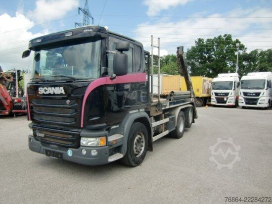 Three-sided tipper truck SCANIA G410 ABSETZER, AUTOMATIK, E6 6X2 LENK UND LIFTACHSE