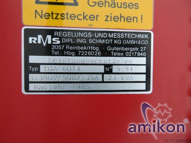 Vibration exciter RMS SW 3009 & TGA 6014