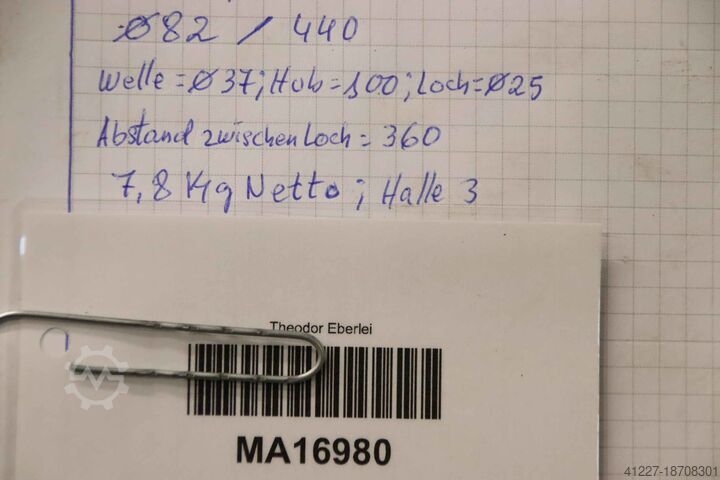 Hydraulikzylinder unbekannt Hub 100 mm