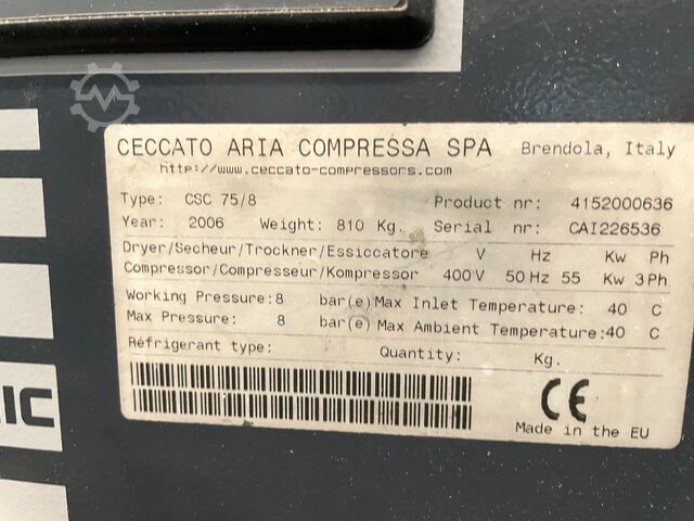 Schraubenkompressor CECCATO CSC 75/8
