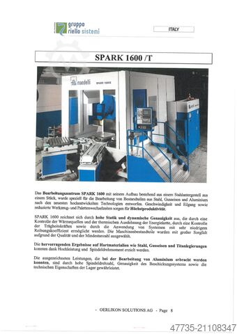 Universal machining center MANDELLI Spark 1600 AT,A70/1400