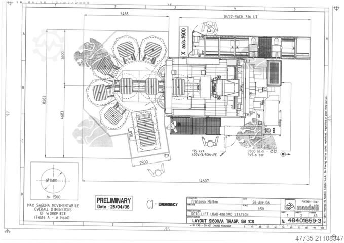 Universal machining center MANDELLI Spark 1600 AT,A70/1400