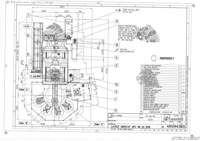 Universal machining center MANDELLI Spark 1600 AT,A70/1400