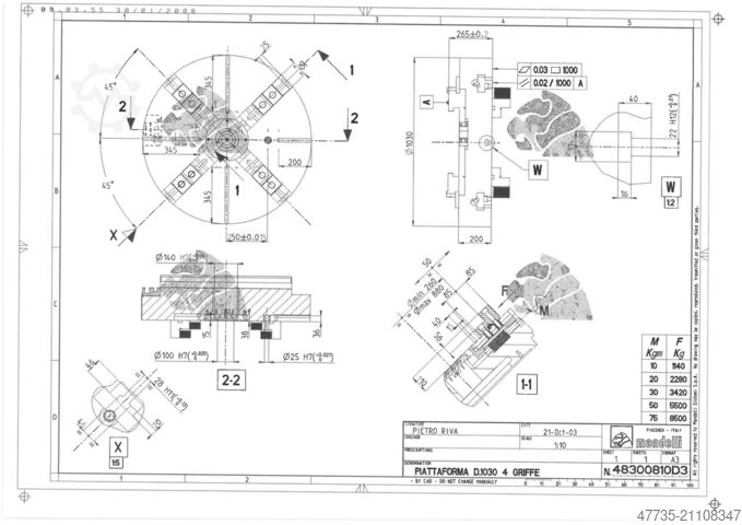 Universal machining center MANDELLI Spark 1600 AT,A70/1400
