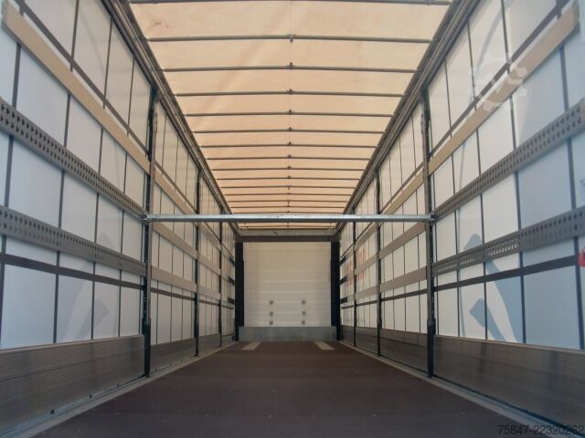 Open semitrailer with tarp Schmitz SCS 24/L-13.62 EB Hubdach Alus Liftachse