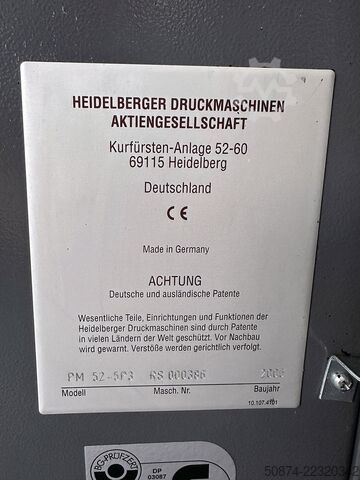 Offset printing press HEIDELBERG Printmaster PM 52-5P (2005)