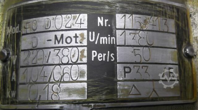 Getriebemotor 0,18 kW 20 U/min Stephan Werke FOD024