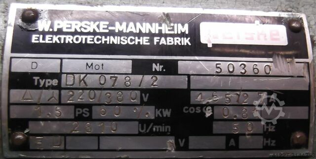 Electric motor 1.1 kW 2810 Rpm Perske DK078/2