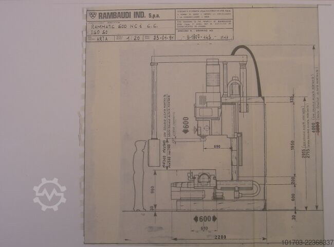 CNC Vertical Milling Machine Rambaudi RAMMATIC 600