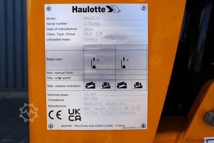 Articulated boom lift Haulotte HA12CJ+ Valid inspection, *Guarantee! Electric, 12
