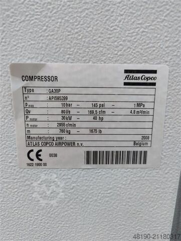 Schraubenkompressor S016377 Atlas Copco GA30 PLUS