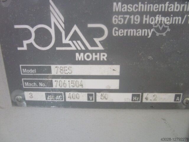 CUTTING MACHINE POLAR 78 ES