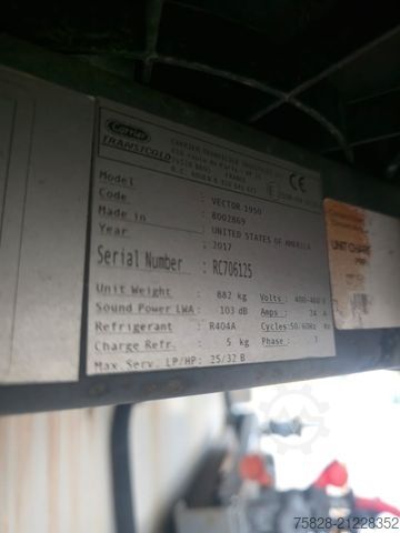 Reefer semitrailer LAMBERET SOR / 7 cm Wand !! / Carrier 1950 ( EZ 2017)