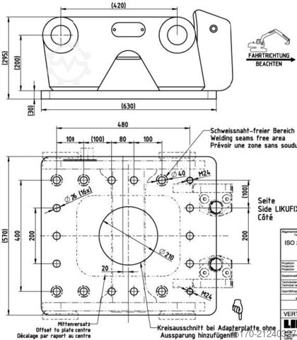 Schnellwechsler Liebherr Likufix SW48 Adapterplatte NEU lagernd / WESTTECH
