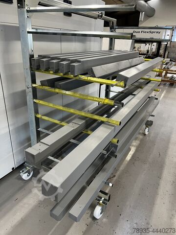 Jack stand drying waggon Bruhn Stapelwagen Trocknungswagen Hordenwagen