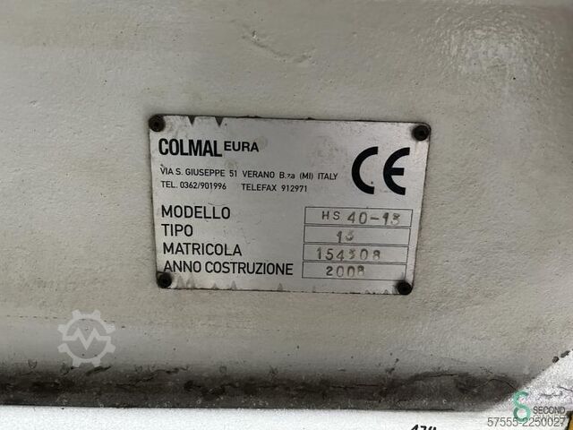 Sheet shears  Colmal HS40-13 2008 Colmal HS40-13