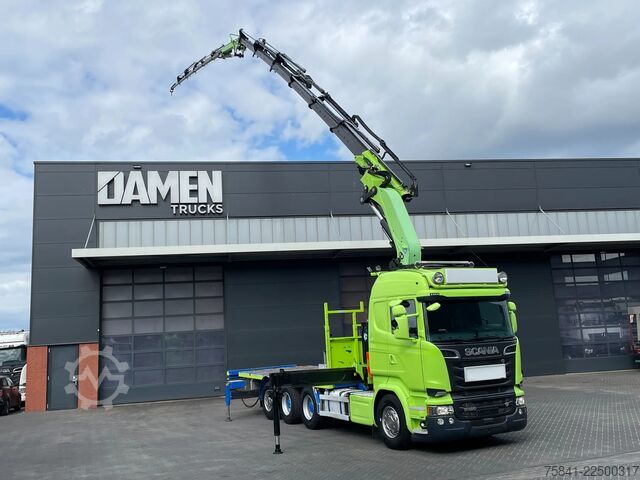 Crane truck Scania R520 R520 V8 LB 8x4*4HNB Effer 525 / 6S + JIB 6...