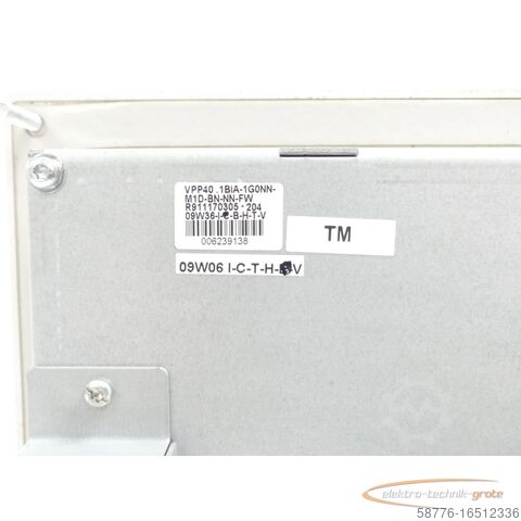 Component Rexroth VPP40.1BIA-1G0NN-M1D-BN-NN-FW Panel PC MNR: R911170305-204 SN:006239138