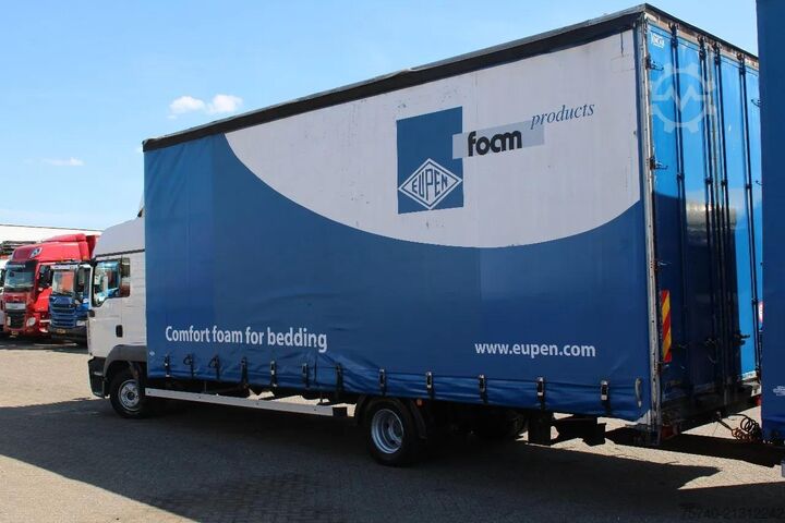 Curtain sided MAN TGL 8.210 + TRAILER + SLEEPCAB COMBI