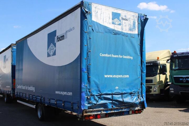 Curtain sided MAN TGL 8.210 + TRAILER + SLEEPCAB COMBI