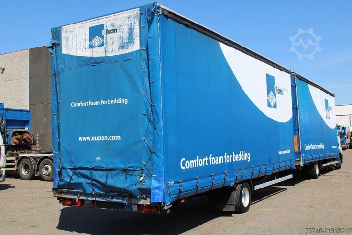 Curtain sided MAN TGL 8.210 + TRAILER + SLEEPCAB COMBI