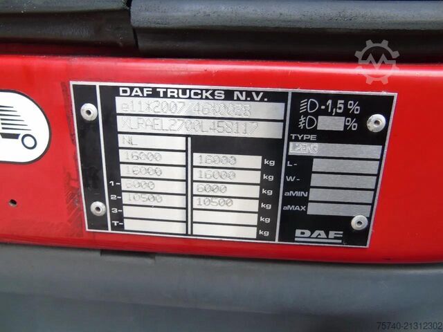 Refrigerated/freezer transport DAF LF 220 + CARRIER SUPRA 850 + 16T + EURO 6