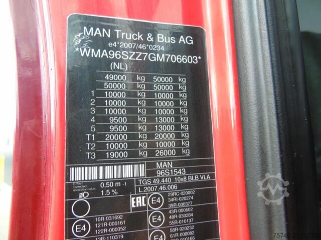 Kipper MAN TGS 50.440 + 10X8 + COMPLETE + EURO 6