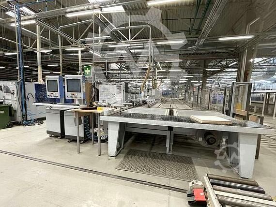 Automatic edge banding line with 4 machines HOMAG KAL Profi 330+KAL Profi 370+Profi TBL100
