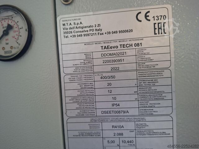 Industrie Prozesskühler M.T.A.   S.p.A. TAEevo Tech 081