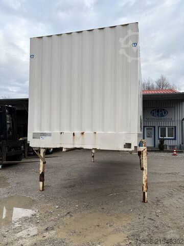 Wechselbrücke mit Kofferaufbau Krone BDF Stahl Wechselkoffer Türen