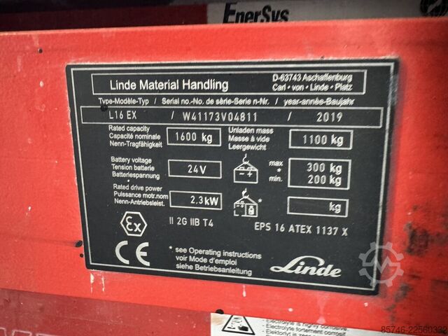 L 16 i (1173) * Atex EX * Proplan 2G / Z1 LINDE L 16 i ( 1173 ) * Atex EX * Proplan 2G / Z1