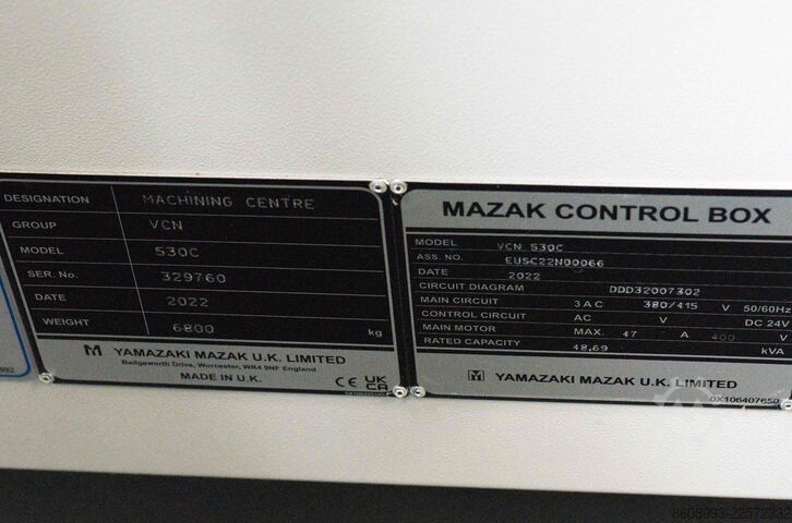 Vertical machining center Mazak VCN 530 C SmoothG