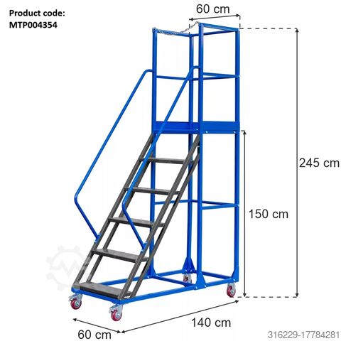 Mobile storage ladder - platform. Mega-M 