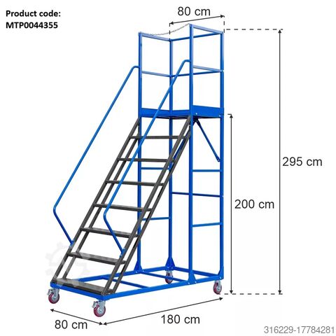 Mobile storage ladder - platform. Mega-M 