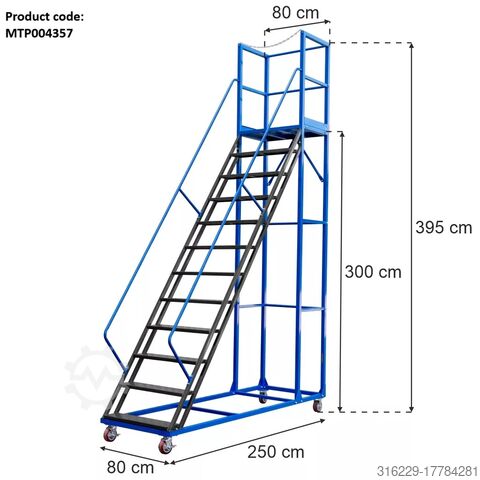 Mobile storage ladder - platform. Mega-M 