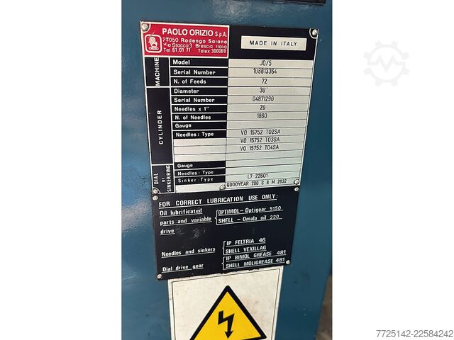 Single-sided circular, 30" diameter, 20E 72 supply Paolo Orizio JO/5