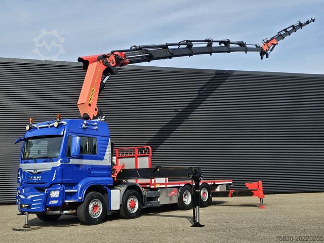 Crane truck MAN TGS 35.500 8x4-6 / PALFINGER 92 t/m CRANE +JIB