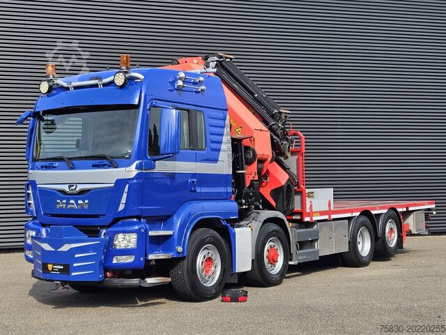 Crane truck MAN TGS 35.500 8x4-6 / PALFINGER 92 t/m CRANE +JIB